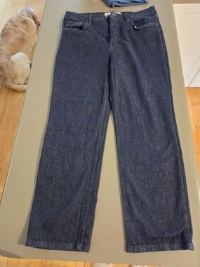 Wide Leg Dark Denim Bootlegger Jeans